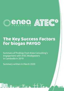 Biogas PAYGO Key Success Factors 